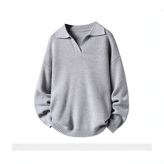 Damen Oversized Pullover mit Kragen Shop Nory