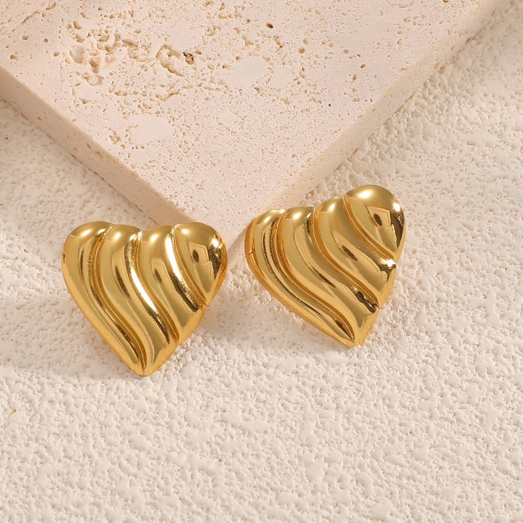 Damen Ohrclips im eleganten Wellenmuster Shop Nory