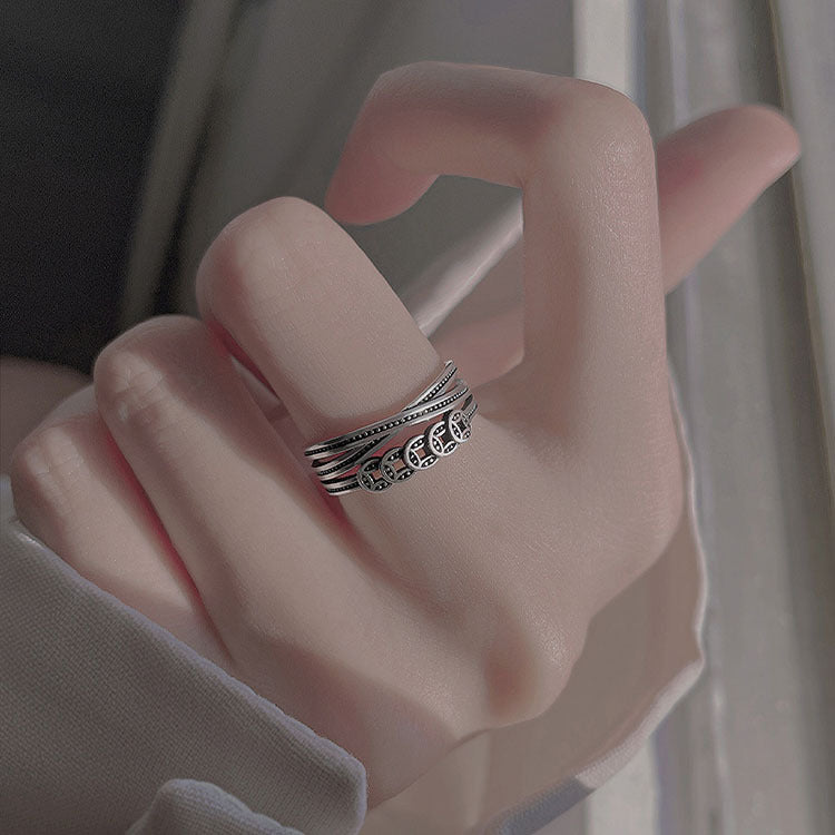 Damen filigraner Ring mit kunstvoller Wellenstruktur Shop Nory