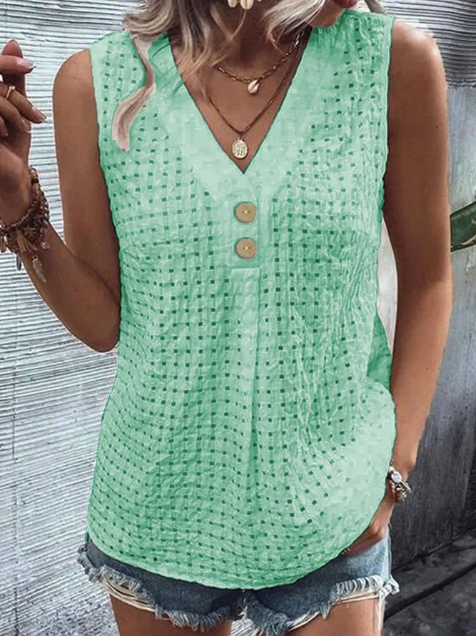 Damen Leichtes Sommeroberteil mit Knöpfen Shopnory