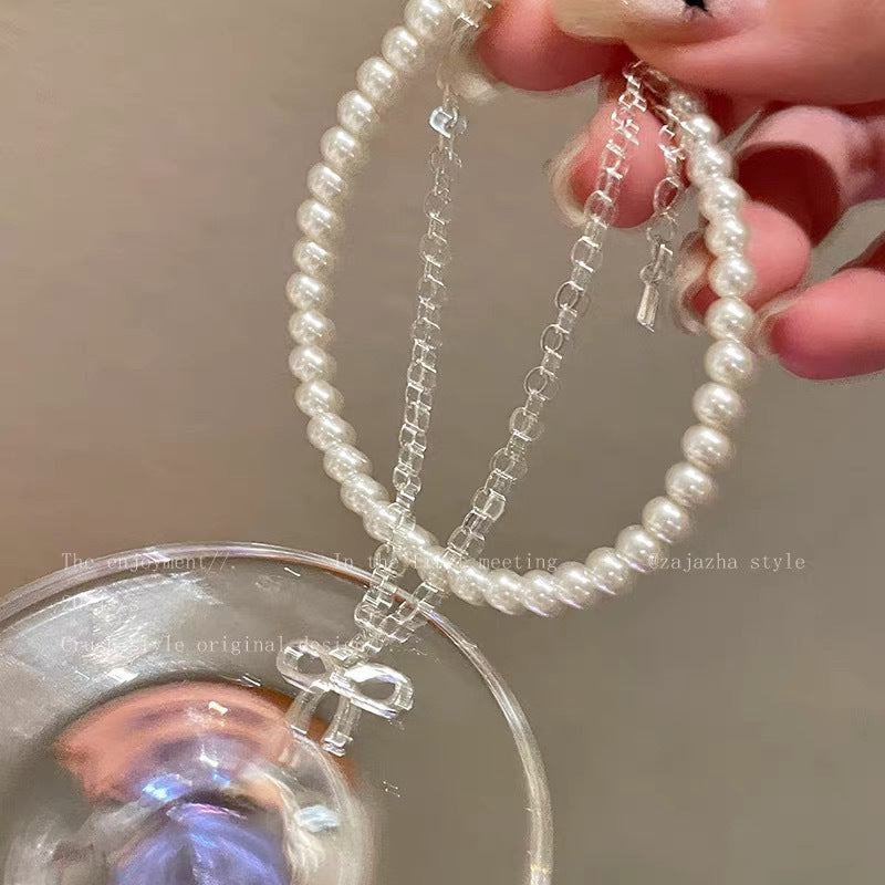 Damen Armband mit farbigen Halbedelsteinen und charmantem Schleifenanhänger Shop Nory