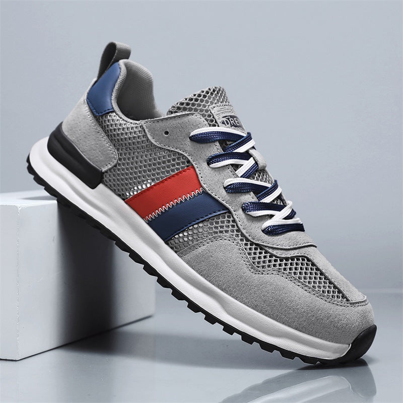 Herren Atmungsaktive Freizeit-Runner mit Mesh-Obermaterial, retro-inspiriertem Streifen-Detail und griffiger Gummilaufsohle Shopy Nory