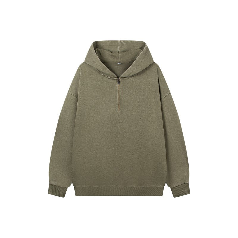 Damen Stilvolle Kapuzenpullover mit halbem Reißverschluss Shop Nory