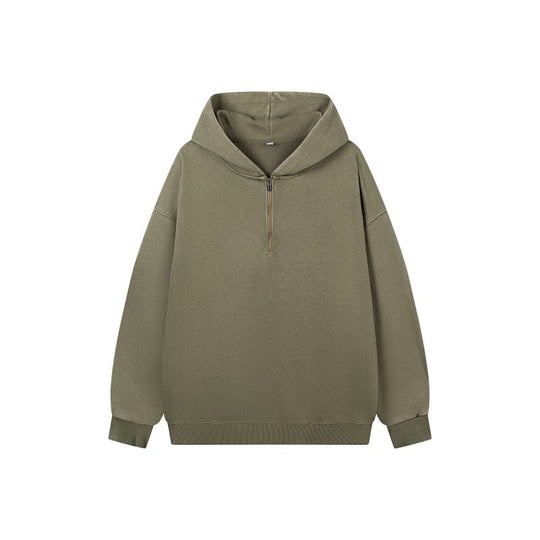 Damen Stilvolle Kapuzenpullover mit halbem Reißverschluss Shop Nory