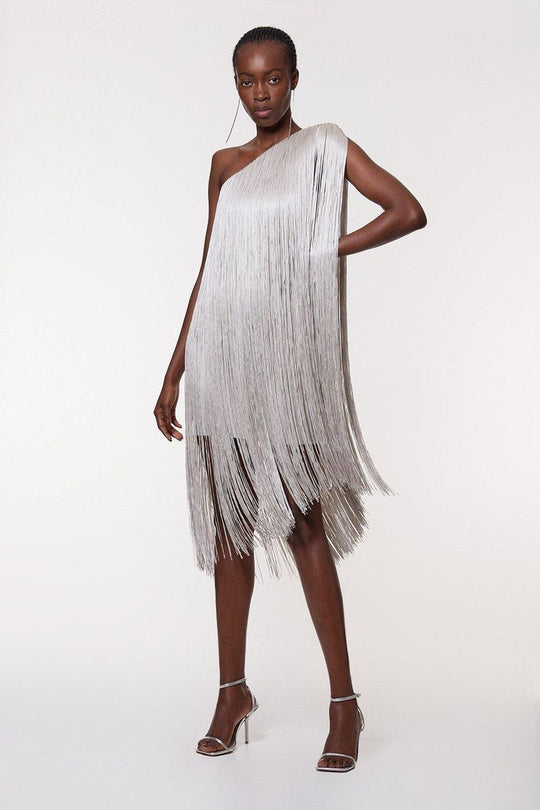 Damen Fransen-Kleid Shopnory