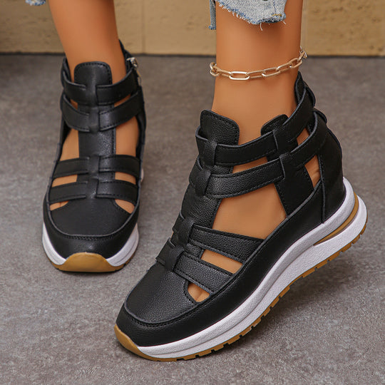 Damen Sportliche Plateau-Sandale mit geflochtenem Riemen und dämpfender Profilsohle Shop Nory