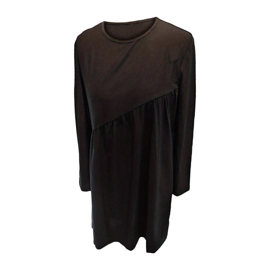 Damen Lässiges Jersey-Minikleid mit diagonaler Raffung und kastiger Silhouette Shop Nory