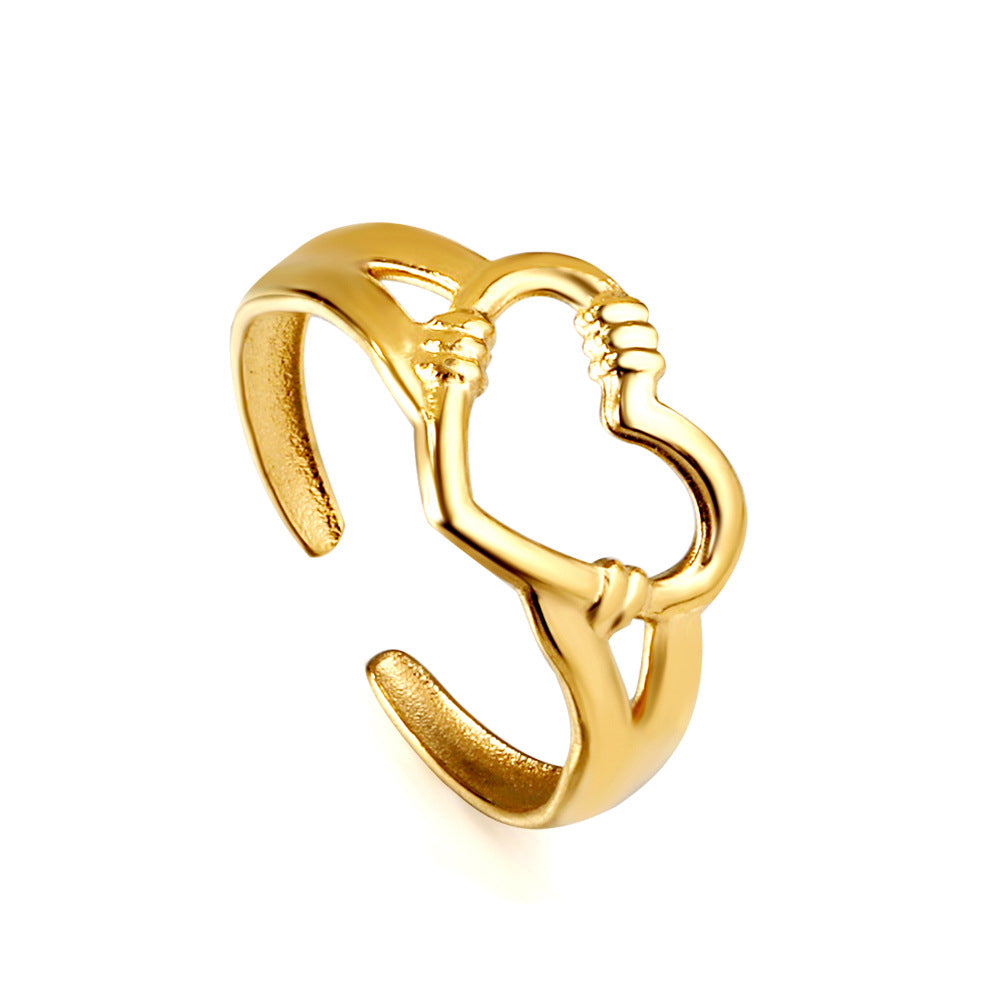 Damen Ring mit romantischem Herz-Design Shop Nory