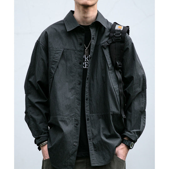Herren Technisches Field-Overshirt im Utility-Look mit Druckknopfleiste und kastiger Passform Shop Nory