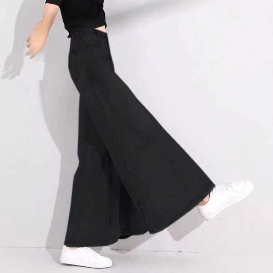 Damen Hochtaillierte Palazzo-Jeans mit extra weitem Bein und fließendem Denim Shop Nory