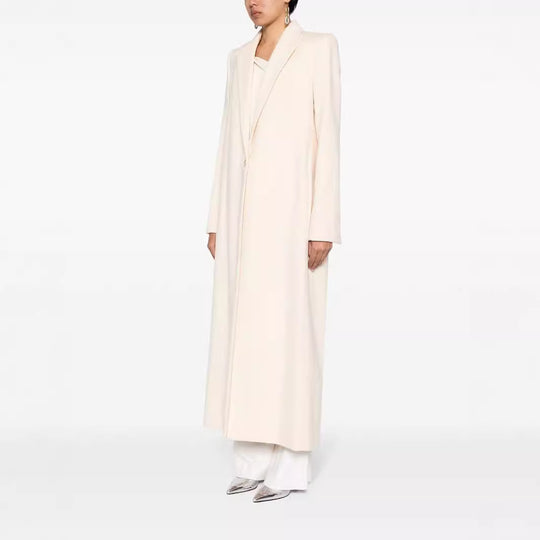 Damen Longline Wollmantel mit Ein-Knopf-Verschluss und tailliertem Revers Shop Nory