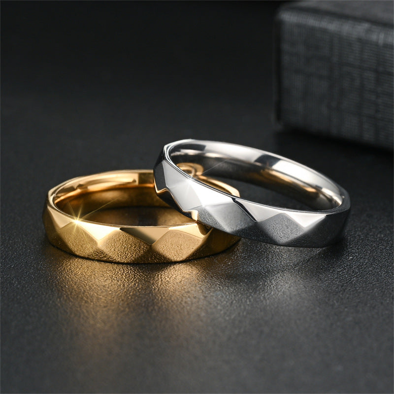 Herren Ring mit facettiertem Design aus hochwertigem Edelstahl Shop Nory