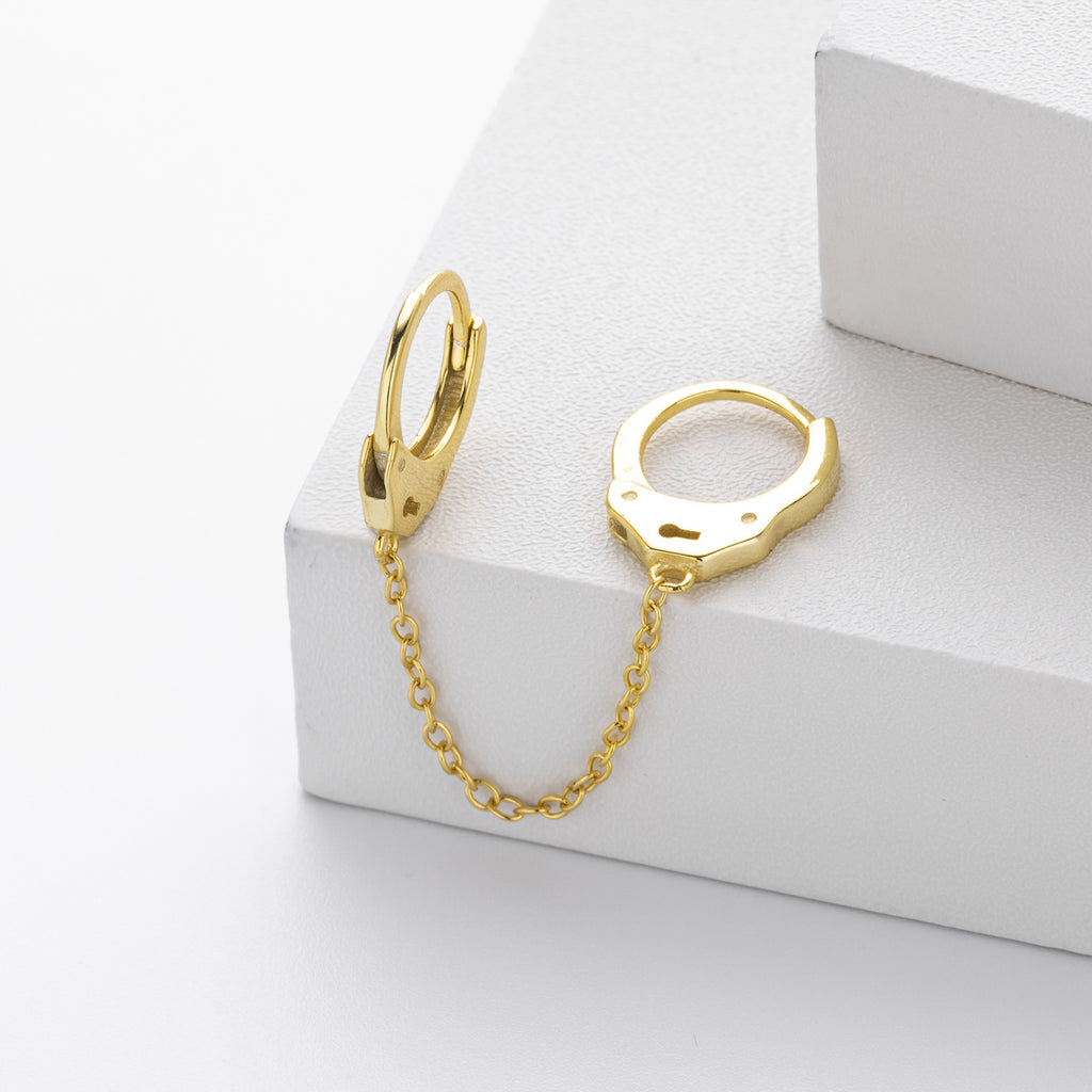 Damen Ohrhänger mit Kettenanhänger im modernen Design Shop Nory