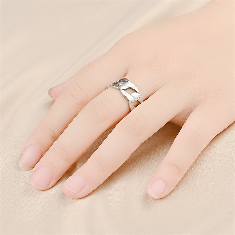 Damen Ring mit elegantem geflochtenem Blattmuster Shop Nory