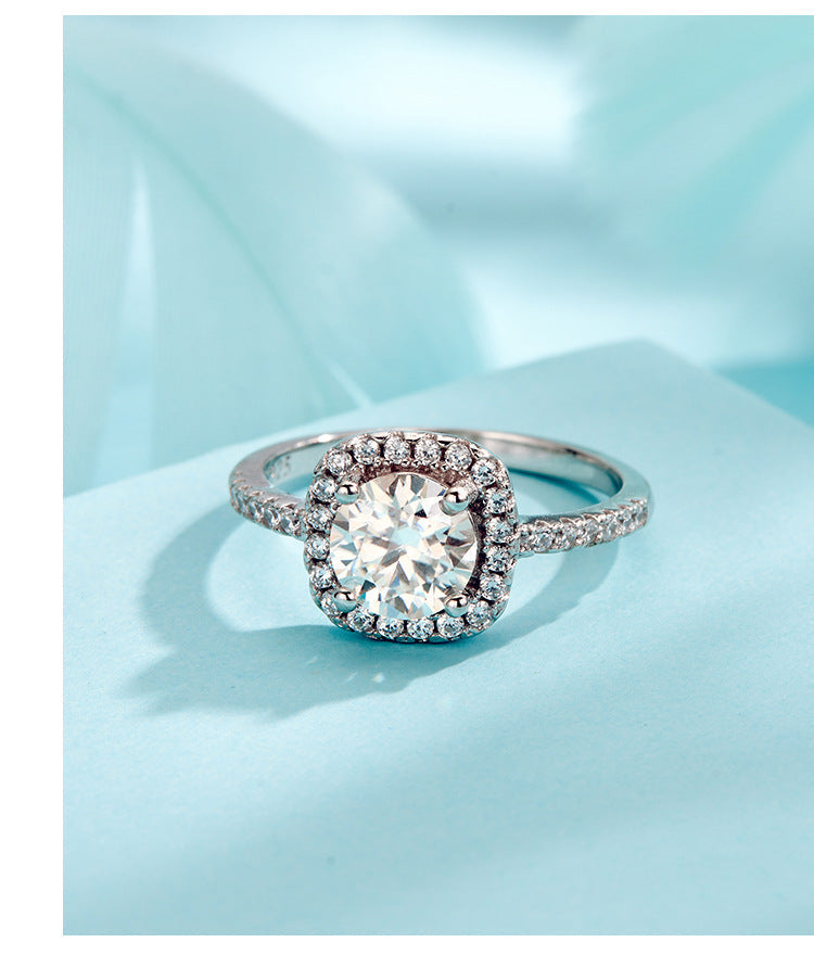925 Sterlingsilber Moissanite Geometrische Ringe 925 Sterlingsilber Ringe GRA Zertifikat | Shop Nory
