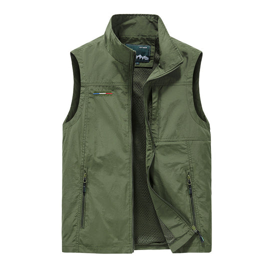 Herren isolierende Utility‑Weste mit Teddyfleece‑Innenfutter, Stehkragen und Reißverschlusstaschen Shop Nory
