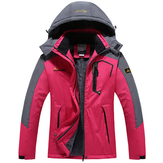 Herren Wasser- und winddichte Softshell-Outdoorjacke mit Teddyfleece-Innenfutter und Kapuze Shop Nory