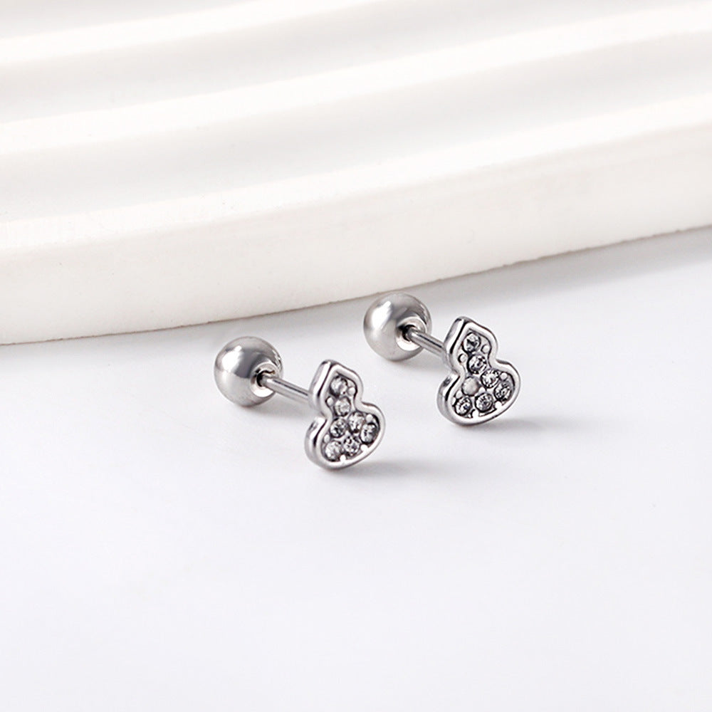 Damen Ohrstecker mit Pilz-Design und funkelnden Zirkonia Shop Nory