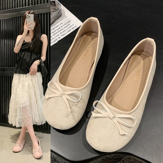 Damen Ballerinas mit feiner Schleifenapplikation