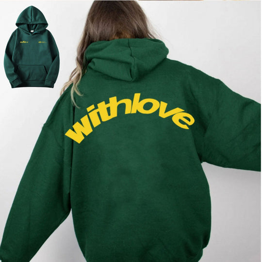 Unisex nan oversized Kapuzenpullover mit großflächigem Rückenprint, Kängurutasche und gerippten Bündchen Shop Nory