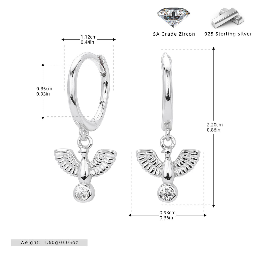Damen Ohrhänger im engelsgleichen Design aus hochwertigem 925 Sterling Silber Shop Nory