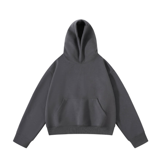 Unisex schwerer Oversize-Kapuzenpullover mit doppellagiger Kapuze Kängurutasche und breitem Rippbund Shop Nory