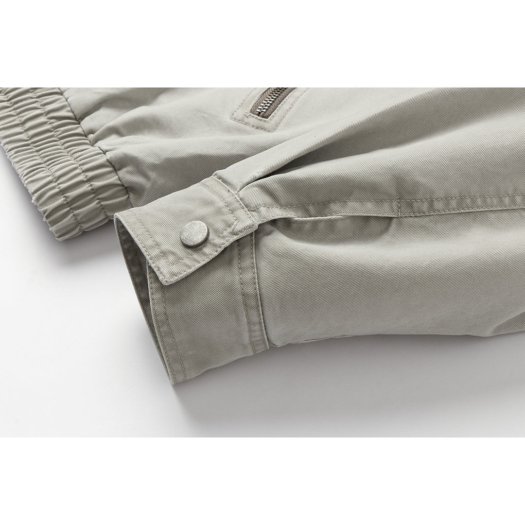 Herren Kurzblouson im Boxy‑Cut aus Canvas mit diagonalen Reißverschlusstaschen und elastischem Saum Shop Nory