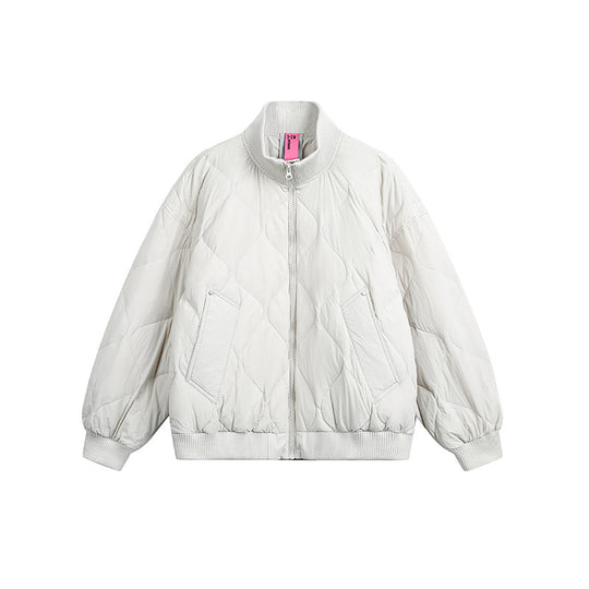 Damen Gesteppte Kurzblousonjacke mit Stehkragen und elastischem Saum Shop Nory