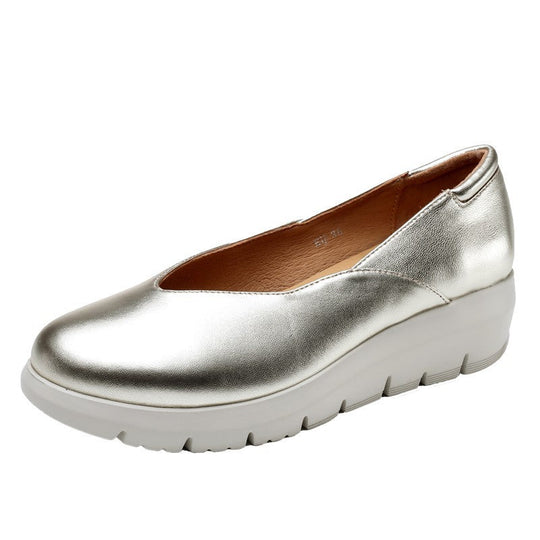 Damen Bequeme Wedgeslipper mit gepolstertem Innensohle und rutschfester Sohle Shopnory