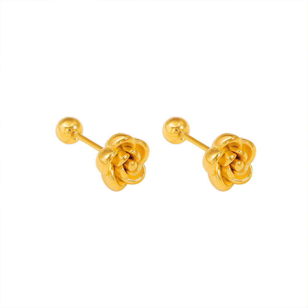Damen Ohrstecker im eleganten Rosen-Design Shop Nory