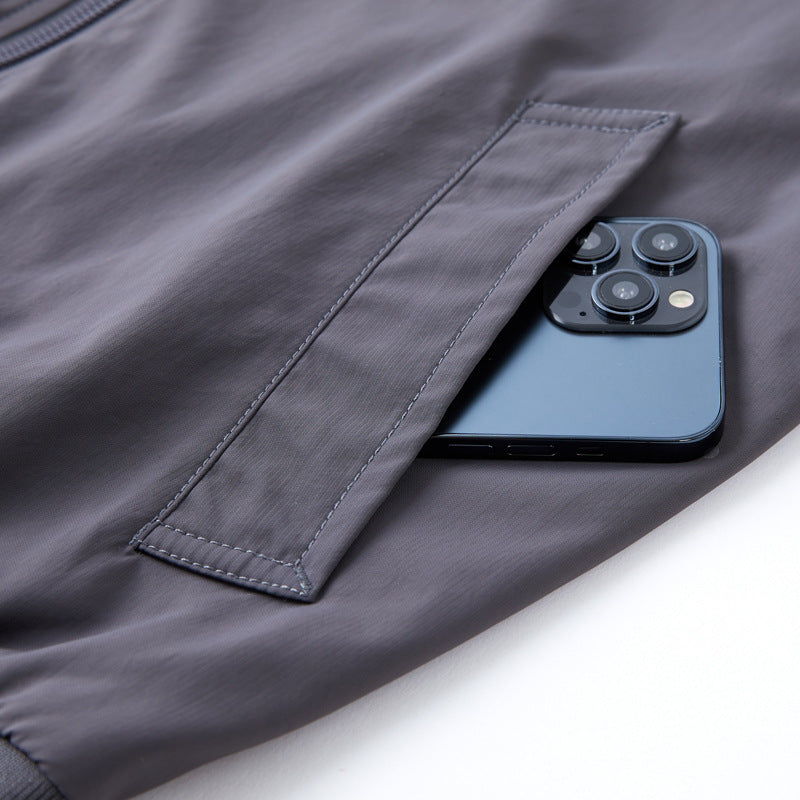 Herren leicht wattierte Bomberjacke im Utility-Look mit Ärmeltasche Shop Nory