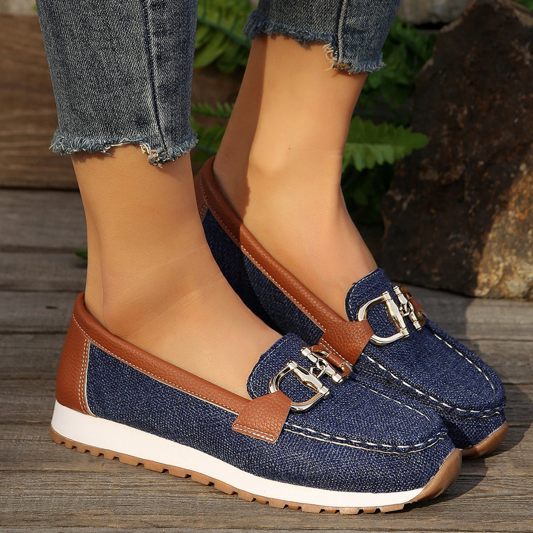 Damen Slipper-Loafer mit gepolstertem Komfortfußbett und rutschfester Profilsohle Shop Nory
