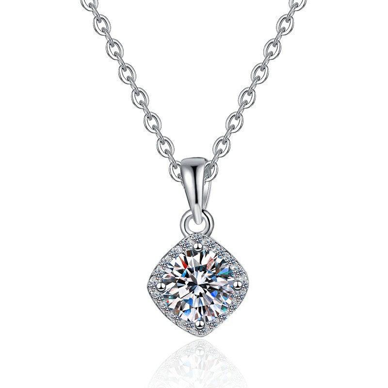 Damen Halskette mit funkelndem Kristall in elegantem Anhänger Shop Nory