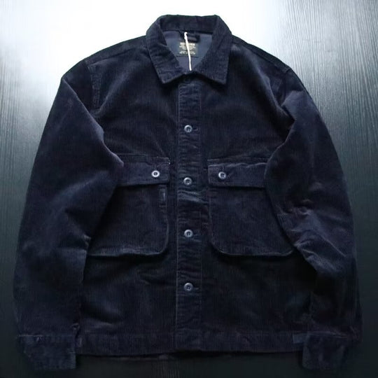 Herren Robustes Kord-Overshirt im Worker-Look mit aufgesetzten Pattentaschen Shop Nory