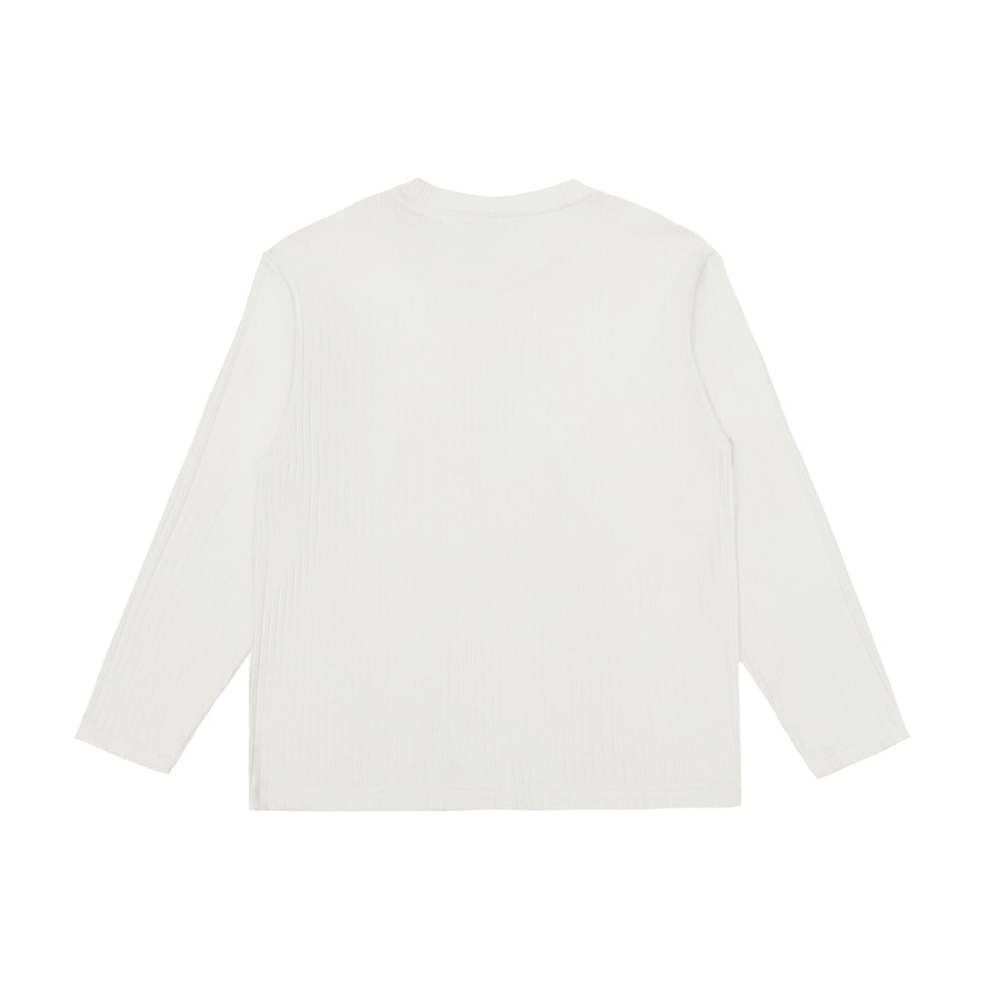 Unisex Fein geripptes Langarmshirt mit Rundhalsausschnitt und leichter Oversize-Silhouette Shop Nory