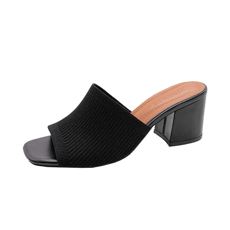 Damen Absatzschuhe mit komfortablem Strickdesign