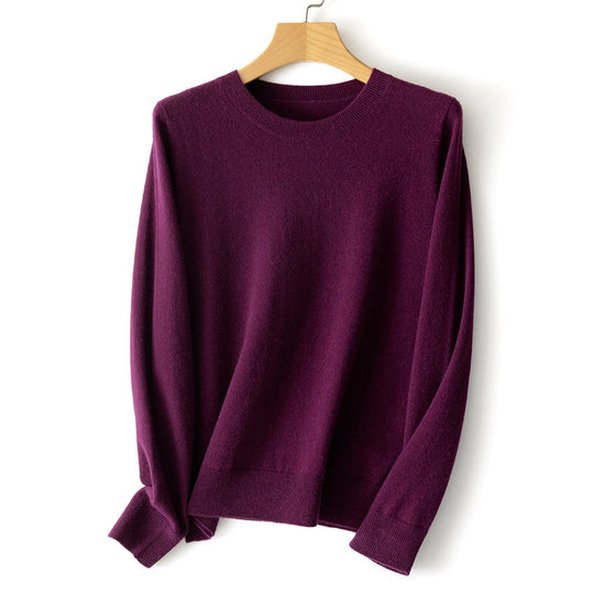 Damen Feinstrick-Rundhalspullover aus Kaschmir-Mix mit leichter Oversize-Passform Shop Nory