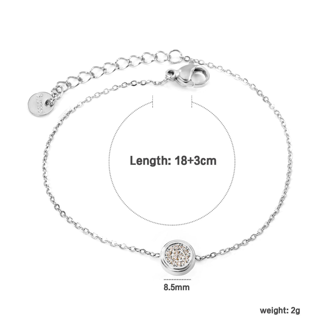 Damen elegant gestaltetes Armband mit funkelndem Hexagon-Anhänger Shop Nory