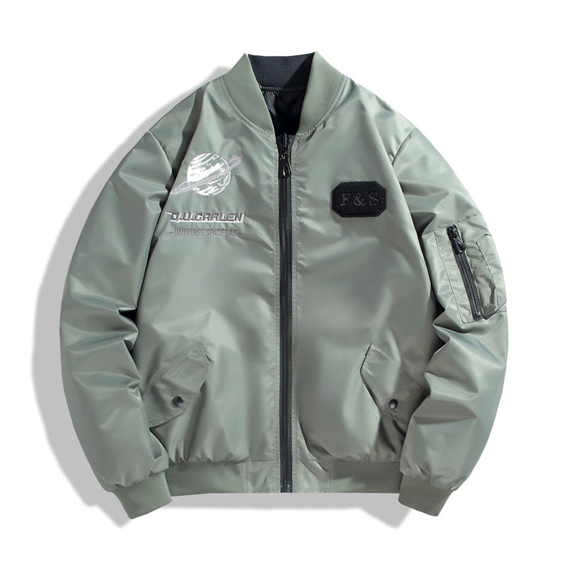Herren Sportliche Bomberjacke mit stylischen Patches Shop Nory