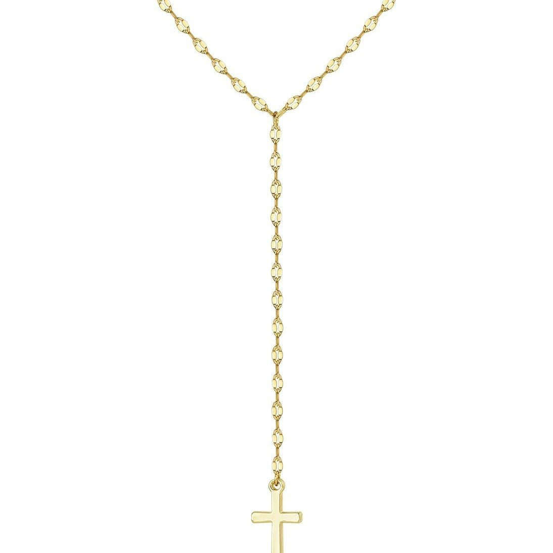 Damen moderne Layered Halskette mit funkelndem Kreuz-Anhänger und eleganter Kette Shop Nory