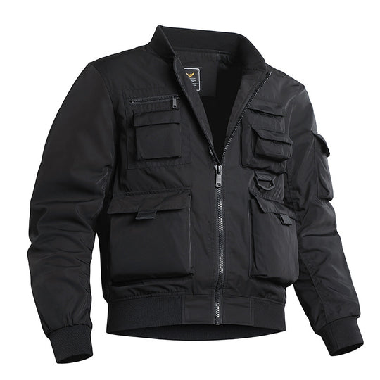 Herren Utility-Bomberjacke mit mehreren Taschen und robuster Nylonkonstruktion Shop Nory