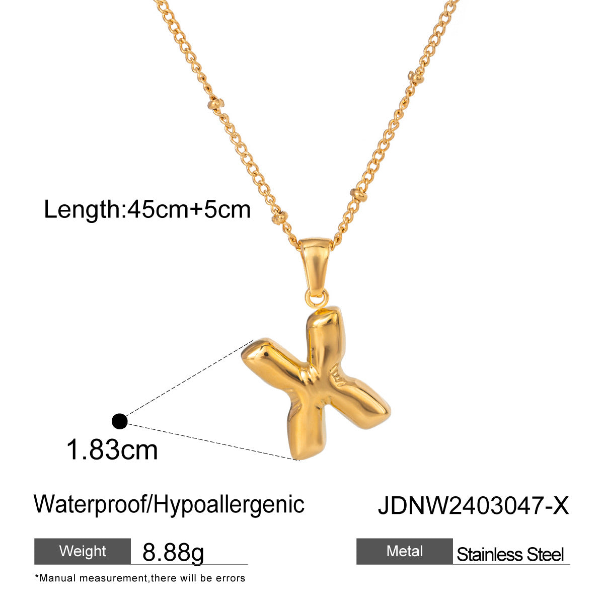 Damen Halskette mit persönlichem Z-Anhänger aus hochwertigem Edelstahl Shop Nory