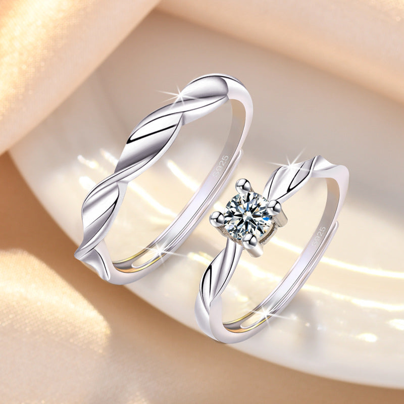 Damenring mit stilvollem Blattdesign und funkelndem Zirkonia Shop Nory