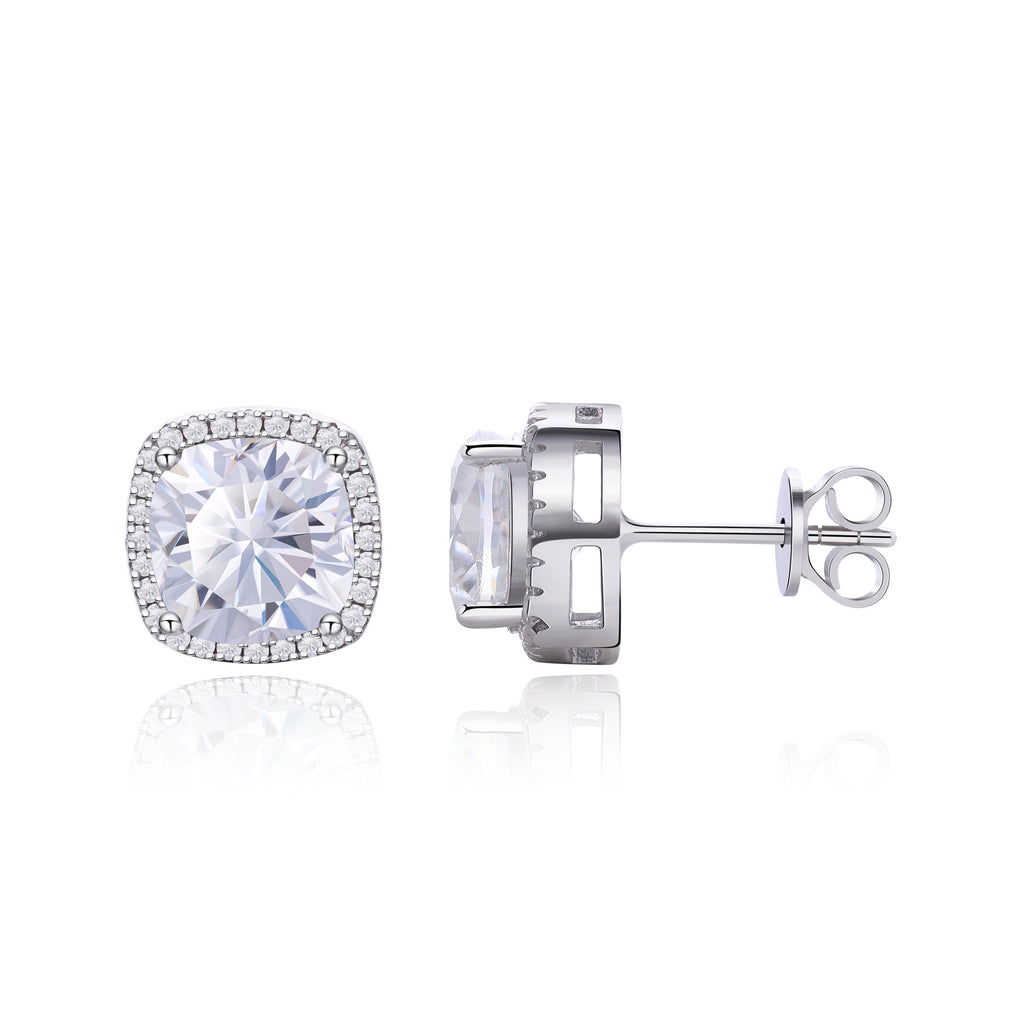 Damen Ohrstecker aus 925 Sterling Silber mit funkelndem Moissanit Shop Nory