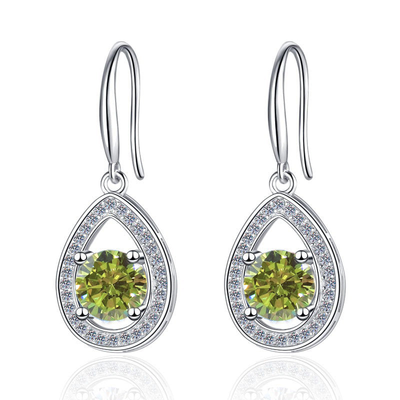 Damen Ohrhänger mit glänzendem Zirkonia und eleganter Tropfenform Shop Nory