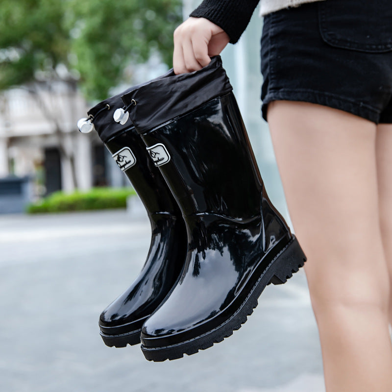 Damen Hochwertige und Stylische Gummistiefel mit Verstellbarem Schnürsystem ShopNory