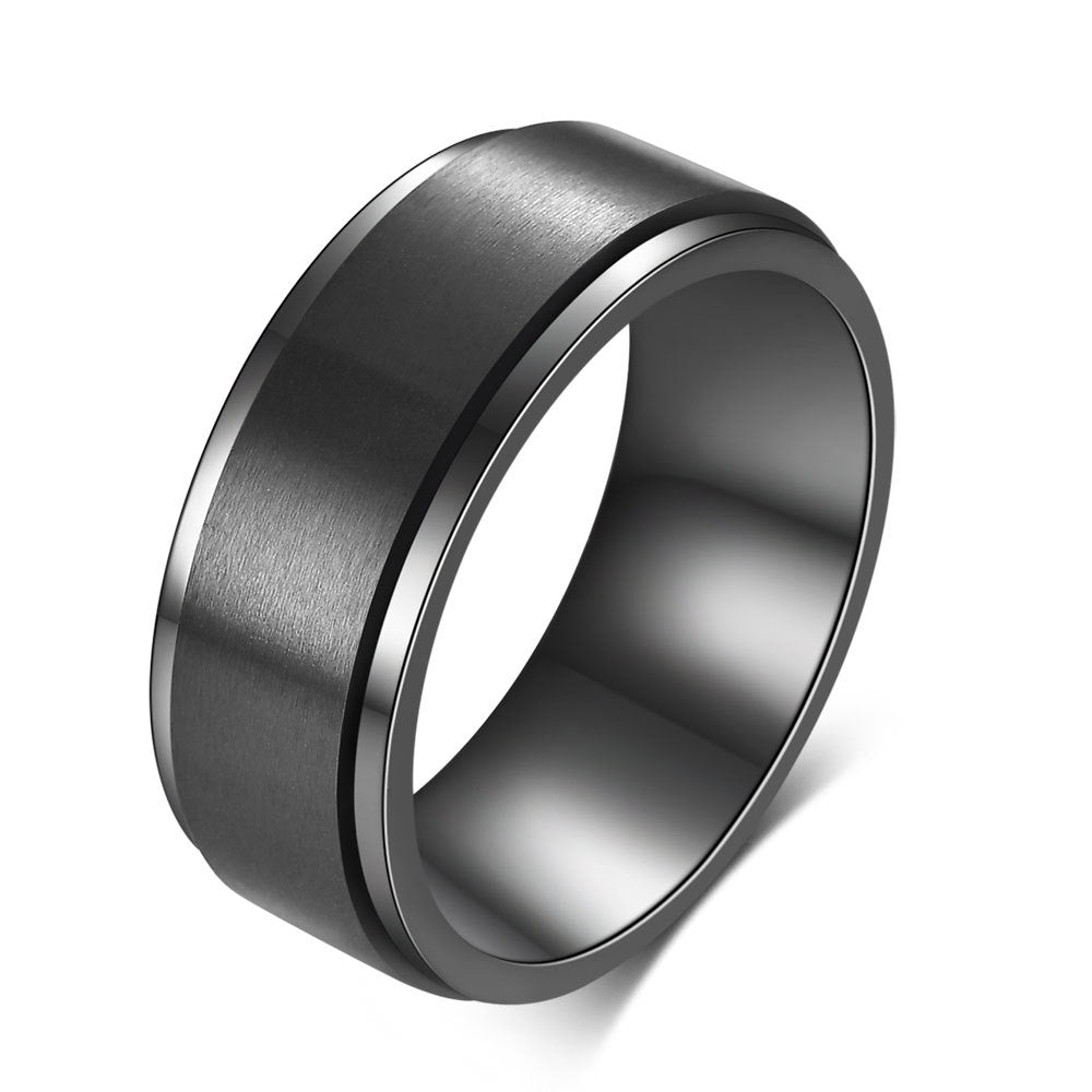 Herren Ring mit elegantem, gebürstetem Finish und polierter Kante Shop Nory