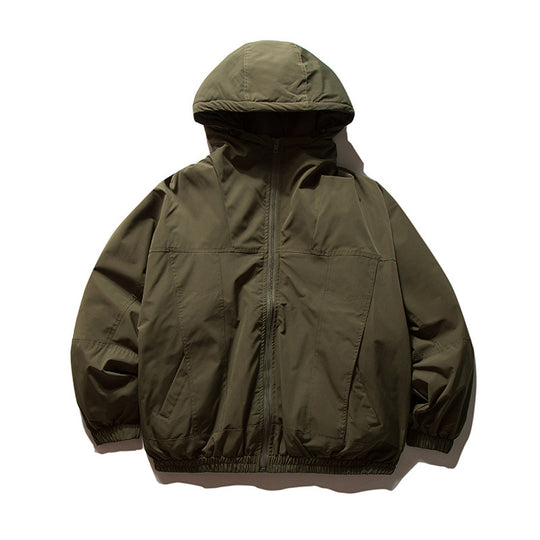 Herren Leichte wind- und wasserabweisende Kapuzenjacke im Boxy‑Oversize‑Cut mit Elastikbündchen Shop Nory