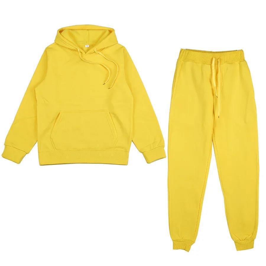 Unisex weiches Lounge-Set mit Oversize-Hoodie, taillenhoher Jogginghose und geripptem Knöchelabschluss Shop Nory