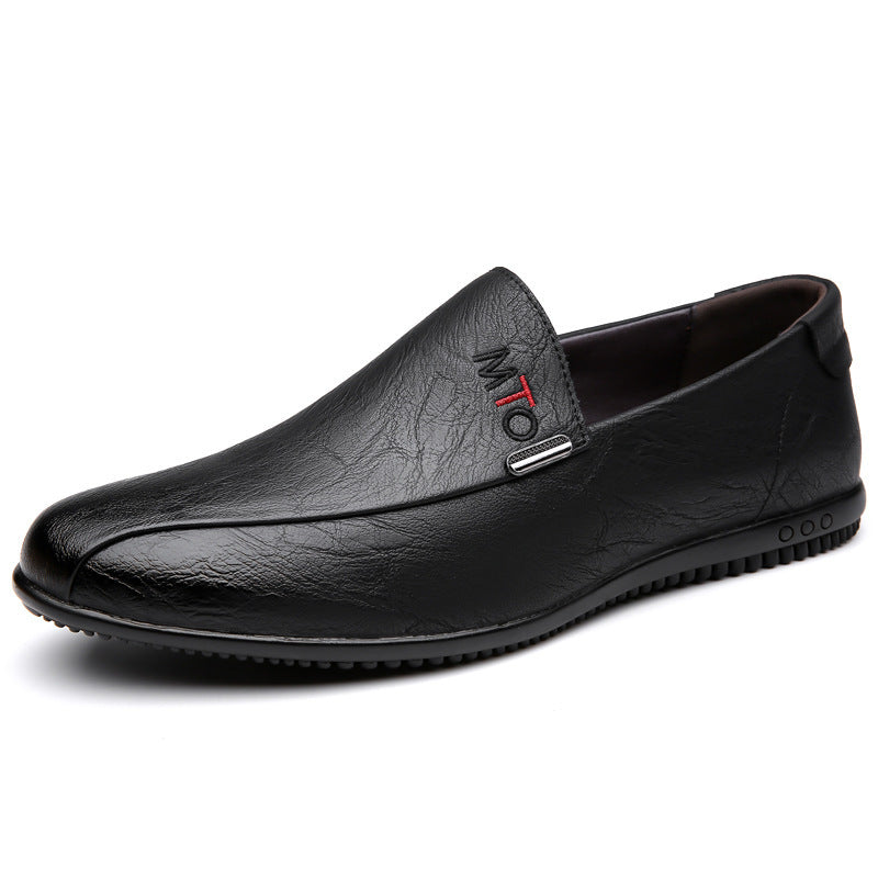 Herren Eleganter Lederoptik-Slipper mit flexibler Noppen-Gummisohle Shop Nory